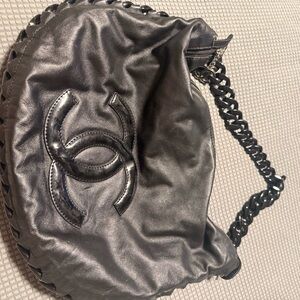 CHANEL Shimmering Silver Shoulder Bag